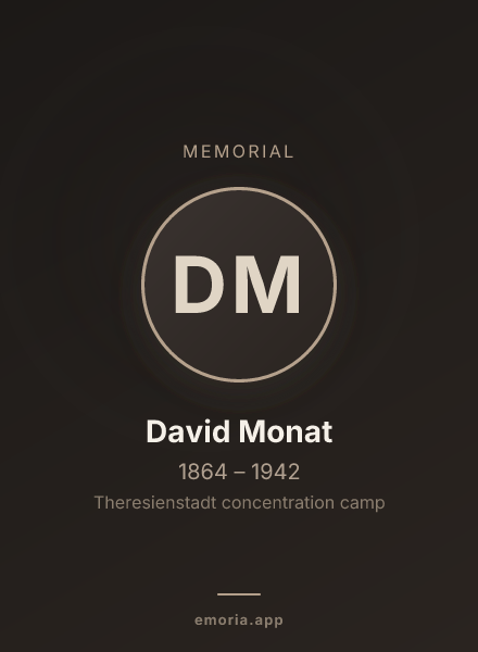 Memorial portrait of David Monat
