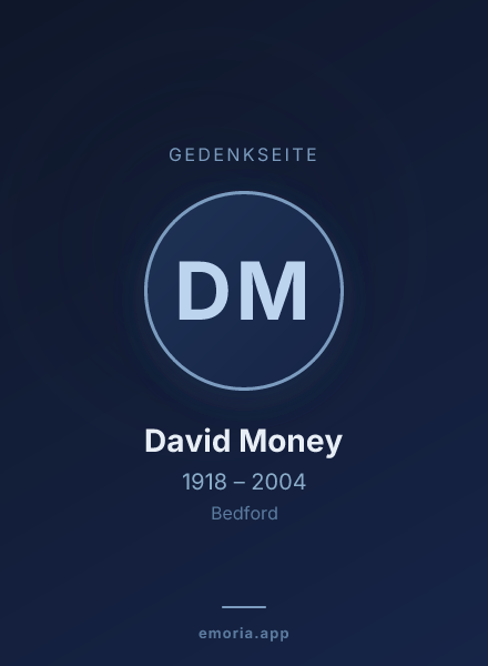 Gedenkportrait von David Money