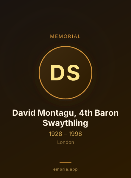 Memorial portrait of David Montagu, 4th Baron Swaythling