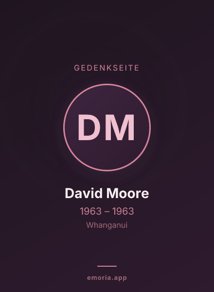 Gedenkportrait von David Moore