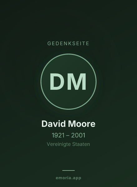 Gedenkportrait von David Moore