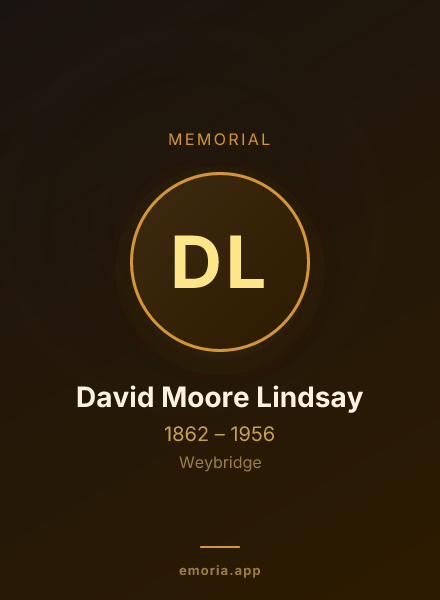Memorial portrait of David Moore Lindsay