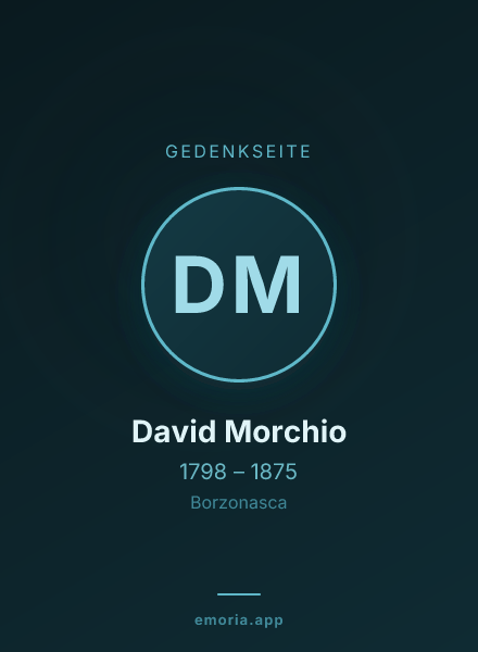 Gedenkportrait von David Morchio