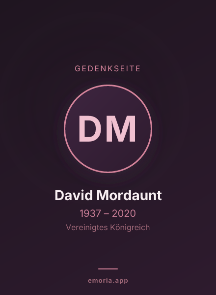 Gedenkportrait von David Mordaunt