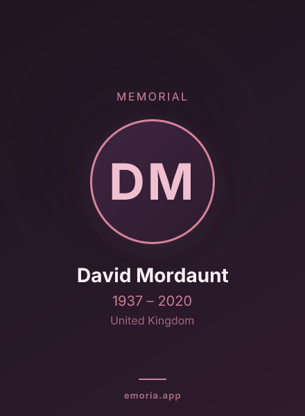 Memorial portrait of David Mordaunt