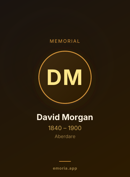 Memorial portrait of David Morgan