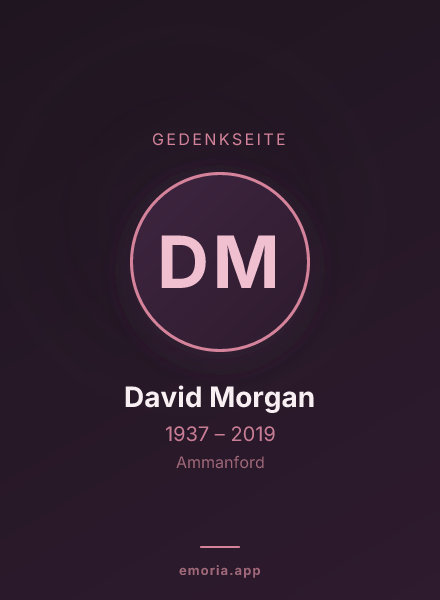 Gedenkportrait von David Morgan