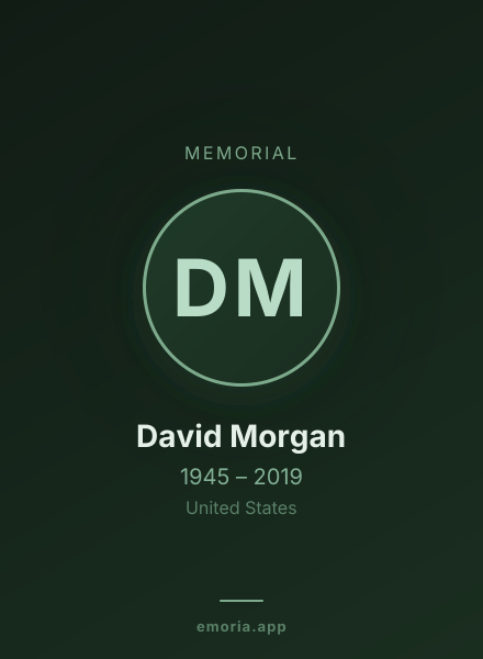 Memorial portrait of David Morgan