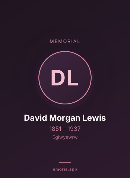 Memorial portrait of David Morgan Lewis