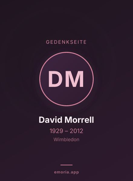 Gedenkportrait von David Morrell