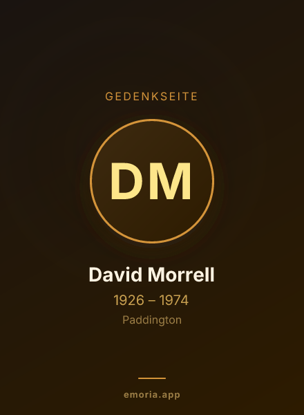 Gedenkportrait von David Morrell