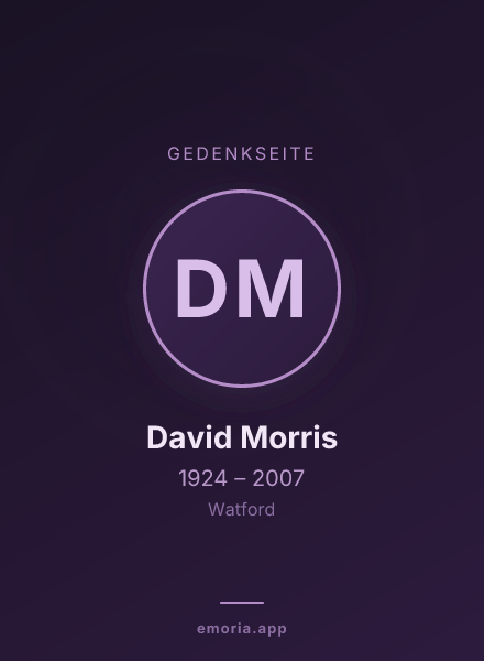 Gedenkportrait von David Morris