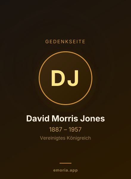 Gedenkportrait von David Morris Jones