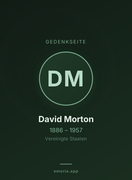 Gedenkportrait von David Morton