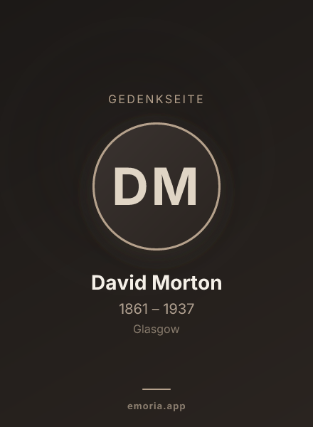 Gedenkportrait von David Morton