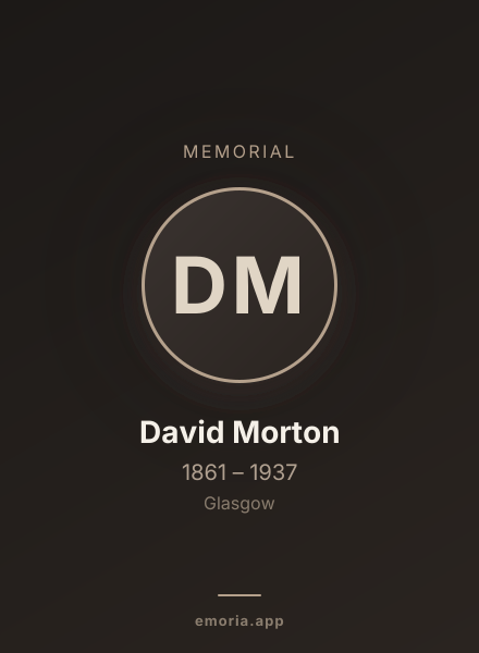 Memorial portrait of David Morton