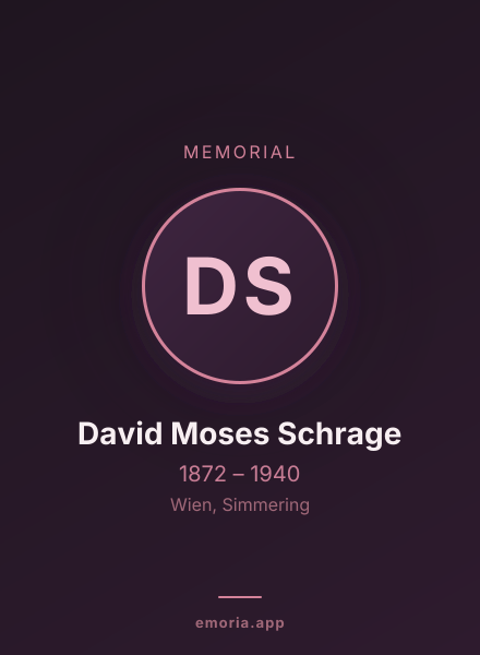 Memorial portrait of David Moses Schrage