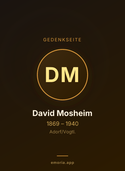 Gedenkportrait von David Mosheim