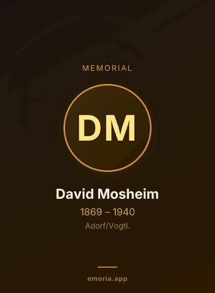 Memorial portrait of David Mosheim