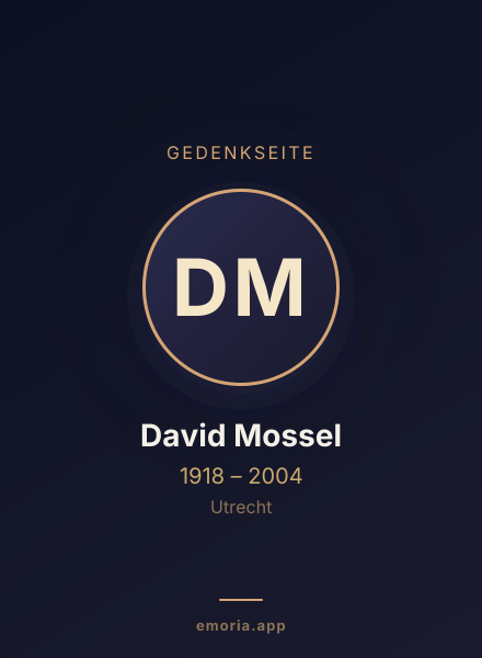 Gedenkportrait von David Mossel