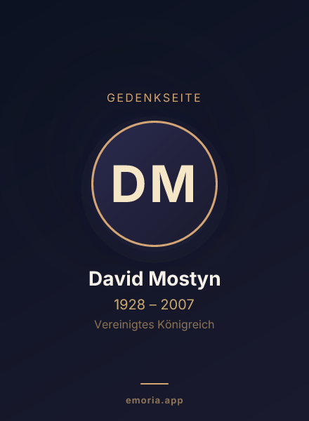 Gedenkportrait von David Mostyn