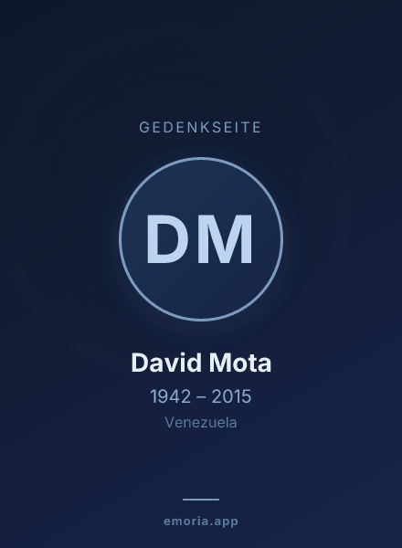 Gedenkportrait von David Mota