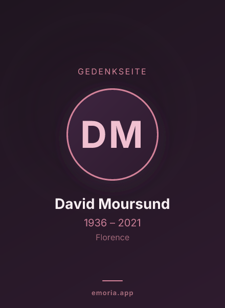 Gedenkportrait von David Moursund