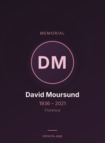 Memorial portrait of David Moursund