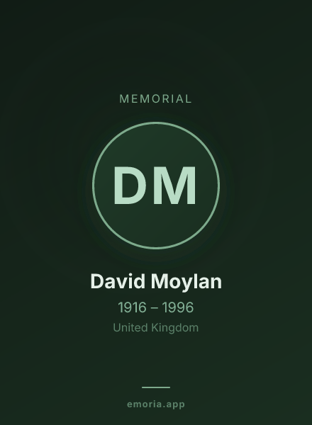 Memorial portrait of David Moylan