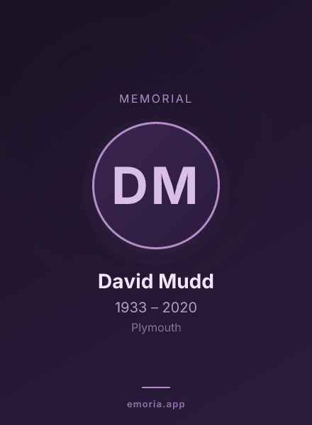 Memorial portrait of David Mudd