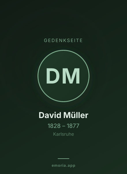 Gedenkportrait von David Müller