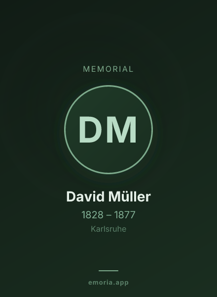 Memorial portrait of David Müller