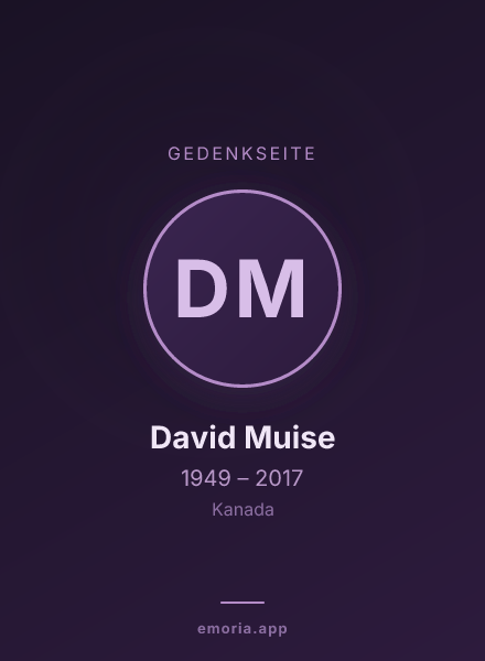 Gedenkportrait von David Muise