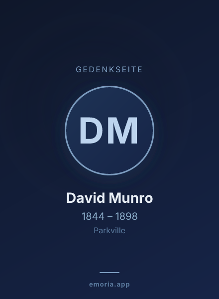 Gedenkportrait von David Munro