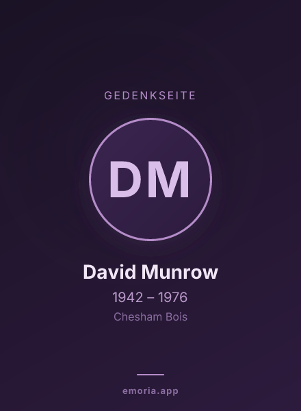 Gedenkportrait von David Munrow