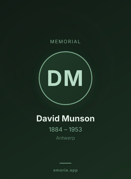Memorial portrait of David Munson