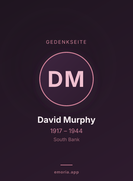 Gedenkportrait von David Murphy