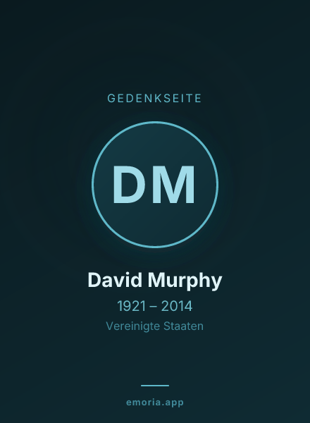 Gedenkportrait von David Murphy