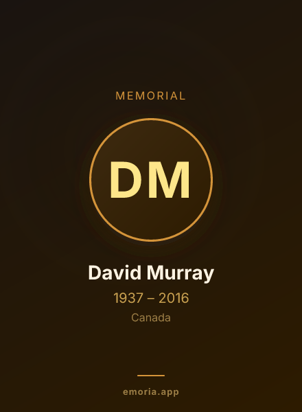 Memorial portrait of David Murray