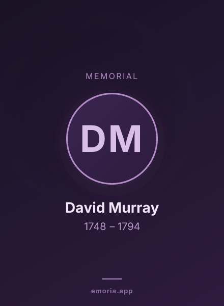Memorial portrait of David Murray