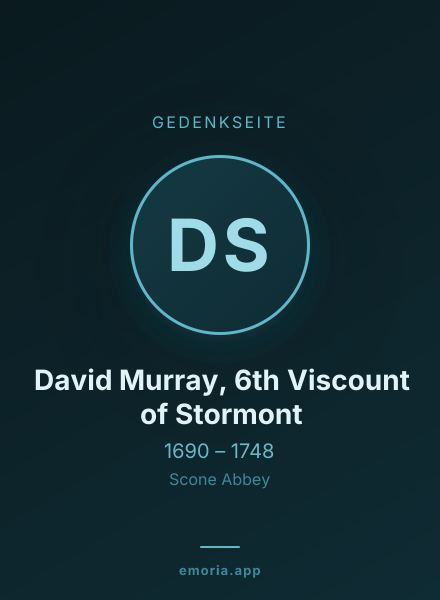 Gedenkportrait von David Murray, 6th Viscount of Stormont
