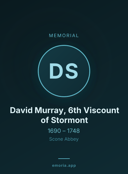 Memorial portrait of David Murray, 6th Viscount of Stormont