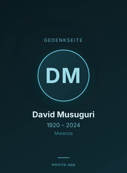 Gedenkportrait von David Musuguri