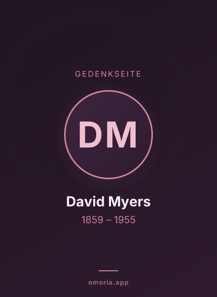 Gedenkportrait von David Myers