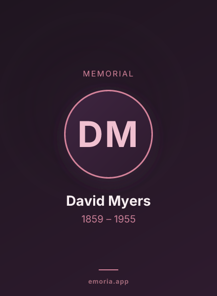 Memorial portrait of David Myers