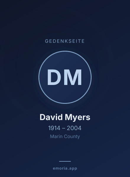Gedenkportrait von David Myers