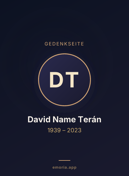 Gedenkportrait von David Name Terán