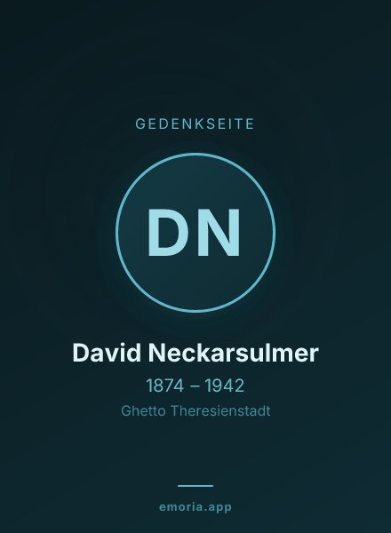 Gedenkportrait von David Neckarsulmer