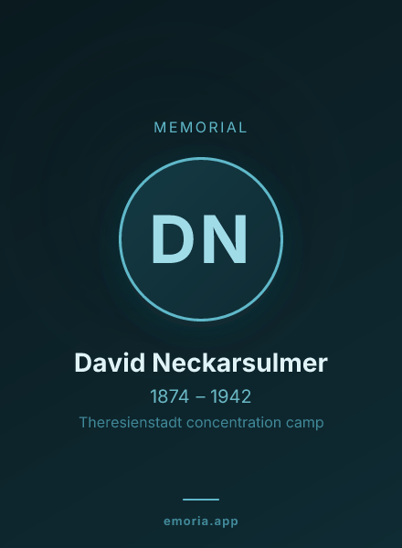 Memorial portrait of David Neckarsulmer