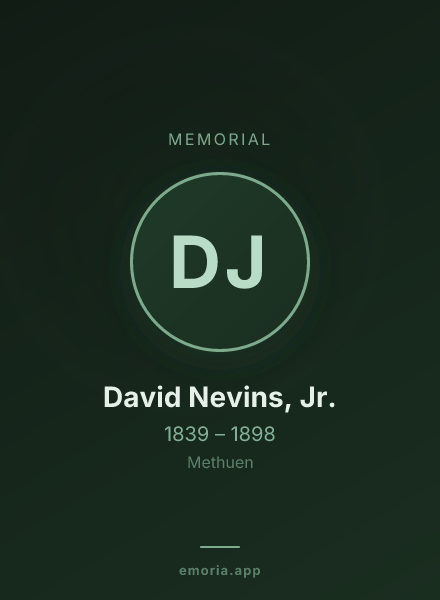 Memorial portrait of David Nevins, Jr.